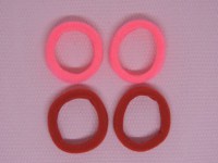 Haarelastiek rood&roze